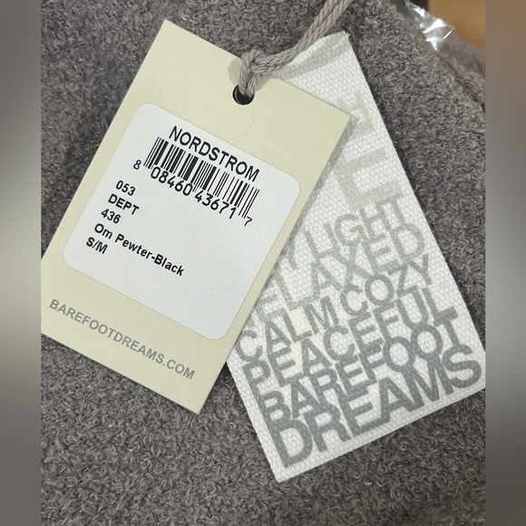 Barefoot Dreams Cozy Lite ombré pewter-black waterfall cardigan small/medium - Picture 6 of 8